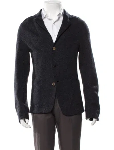 Pre-owned 45r Wool Tweed Pattern Jacket In Blue