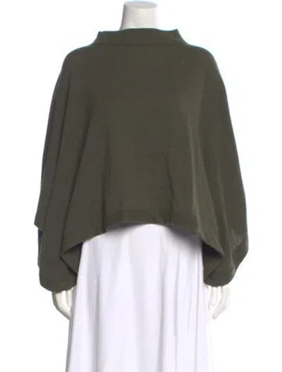 Pre-owned 45rpm Cashmere Mock Neck Sweater In Green