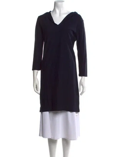 Pre-owned 45rpm Cowl Neck Three-quarter Sleeve Tunic In Blue