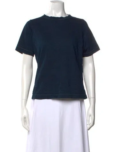 Pre-owned 45rpm Crew Neck Short Sleeve T-shirt In Blue