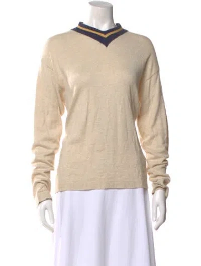 Pre-owned 45rpm Crew Neck Sweater In Neutral