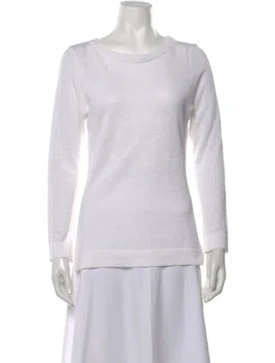 Pre-owned 45rpm Crew Neck Sweater In White