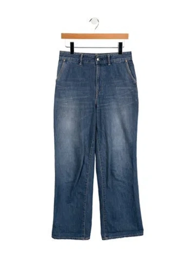 Pre-owned 45rpm High-rise Wide Leg Jeans In Blue