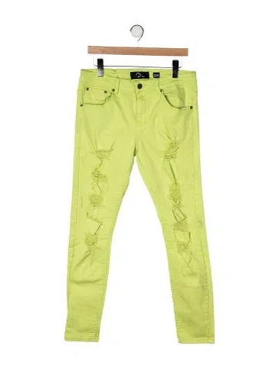 Pre-owned 45rpm Mid-rise Skinny Leg Jeans In Green