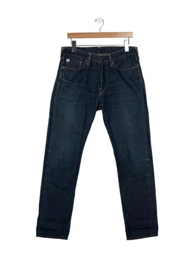 Pre-owned 45rpm Mid-rise Straight Leg Jeans In Blue