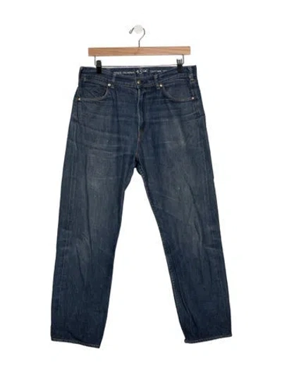 Pre-owned 45rpm Mid-rise Straight Leg Jeans In Blue