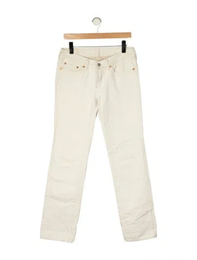 Pre-owned 45rpm Mid-rise Straight Leg Jeans In Neutral