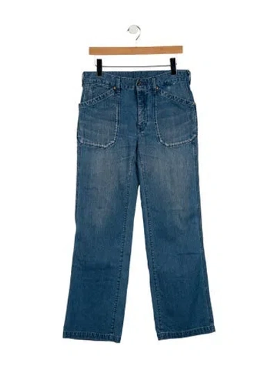 Pre-owned 45rpm Mid-rise Wide Leg Jeans In Blue