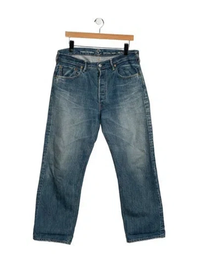 Pre-owned 45rpm Mid-rise Wide Leg Jeans In Blue