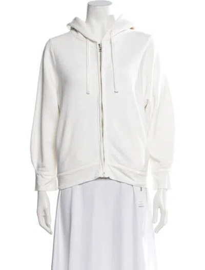 Pre-owned 45rpm Open Front Long Sleeve Hoodie In White