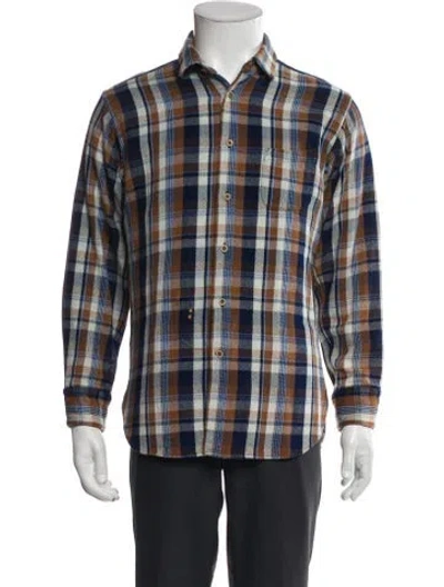 Pre-owned 45rpm Plaid Print Jacket In Blue