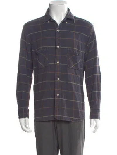 Pre-owned 45rpm Plaid Print Long Sleeve Shirt In Multi