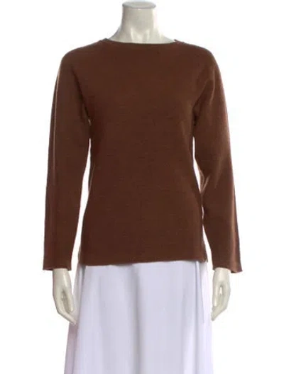Pre-owned 45rpm Wool Bateau Neckline Sweater In Brown