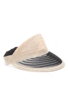 EUGENIA KIM VICKY HEMP BLEND VENTED STRAW VISOR