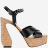 Si Rossi 90mm Sculptued-heel Platform Sandals In Nero