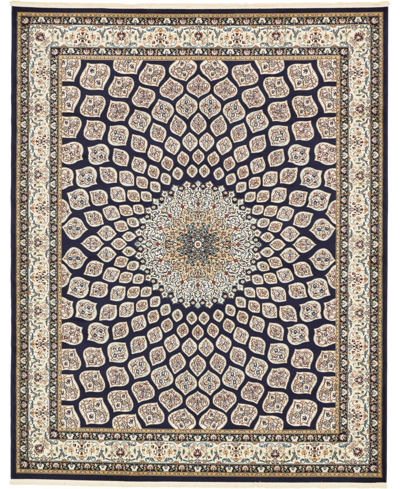 Bayshore Home Zara Zar1 8' X 10' Area Rug In Navy Blue