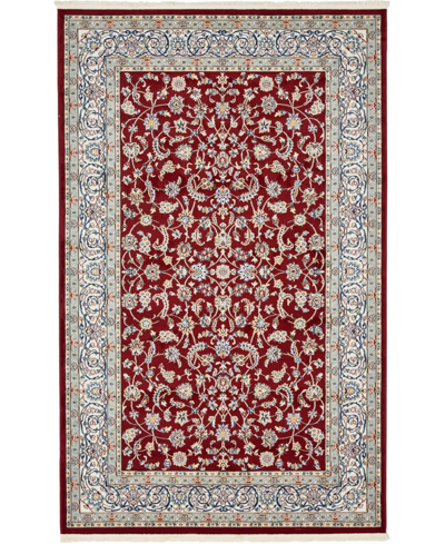 Bayshore Home Zara Zar1 5' X 8' Area Rug In Burgundy