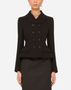 Dolce & Gabbana Double-breasted Virgin Wool Jacket In Black