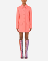 Dolce & Gabbana Short Double Wool Coat In Pink