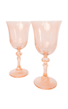 Estelle Colored Glass Set-of-two Estelle Regal Glass Goblets In Pink,blue