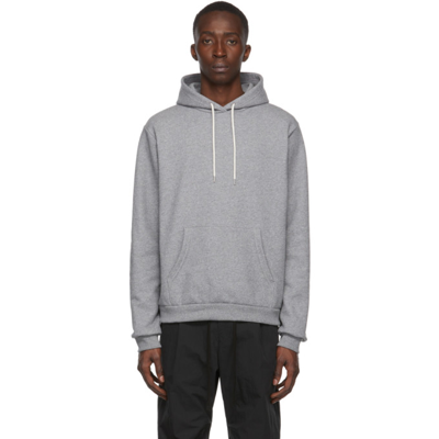 John Elliott Grey Beach Hoodie In Dark Grey