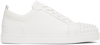 CHRISTIAN LOUBOUTIN WHITE LOUIS JUNIOR SPIKES LOW-TOP SNEAKERS