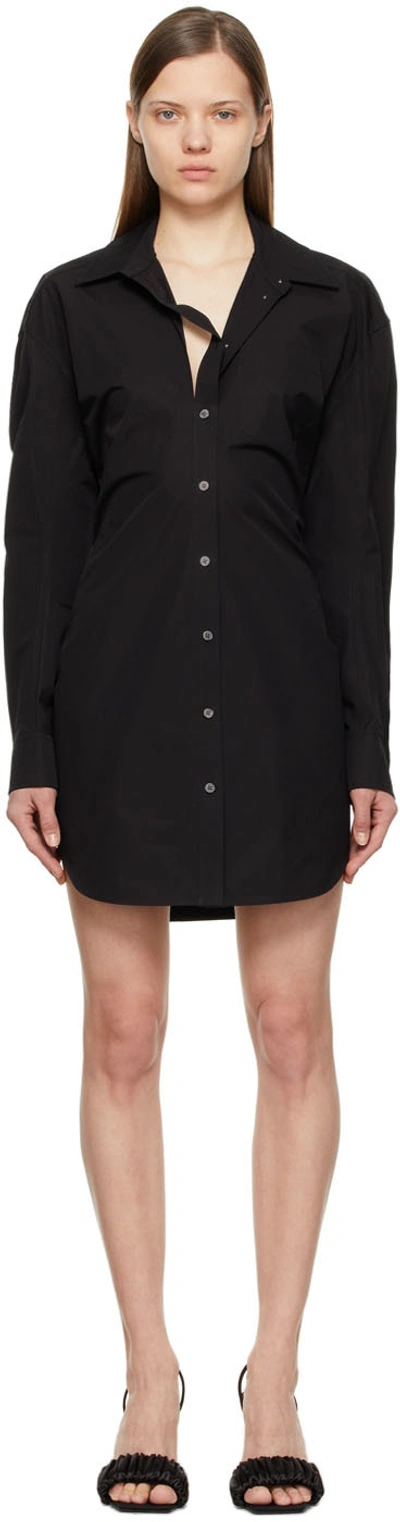 Alexander Wang Black Detached Collar Shirt Dress