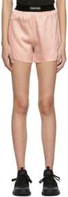 Tom Ford High-rise Silk-blend Satin Shorts In Nude & Neutrals