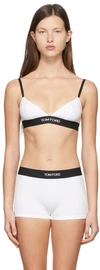 Tom Ford Stretch-modal Jersey Soft-cup Triangle Bra In White