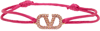 Valentino Vlogo Crystal-embellished Cord Bracelet In O40 Feminine/light R