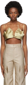 Yuzefi Ssense Exclusive Green Curly Bra Camisole In Sage