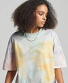 SUPERDRY WOMEN'S PASTEL TIE DYE T-SHIRT MULTIPLE COLOURS SIZE: L