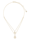 MARCHESA NOTTE DOUBLE-CHAIN PENDANT NECKLACE