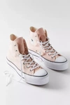 Converse Chuck Taylor All Star Canvas Platform High Top Sneaker In Rose