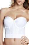 Dominique Intimates Noemi Low Back Strapless Underwire Bustier In White