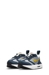Nike Kids' Air Max Dawn Sneaker In Grey/ Dark Citron/ Navy