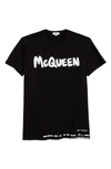 Alexander Mcqueen Black Graffiti T-shirt