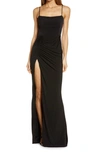 Katie May Great Kate Ruched Gown In Black