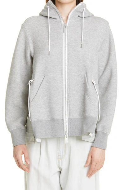 Sacai Kapuzenjacke Aus Einem Baumwollgemisch In Grau