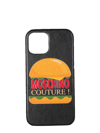 Moschino Hamburger Logo Print Iphone 12 Pro Max Case In Black