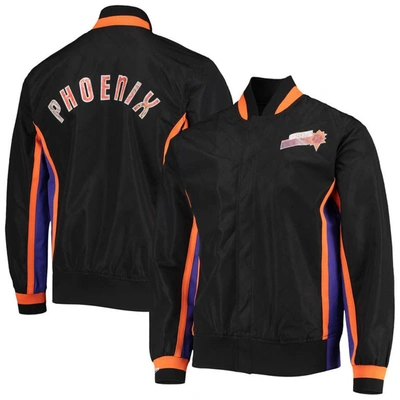 Mitchell & Ness Phoenix Suns Black  Hardwood Classics 75th Anniversary Authentic Warmup Full-snap Jac