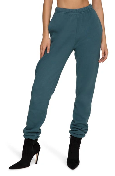 Good American Womens Orion Blue Boyfriend Mid-rise Cotton-jersey Jogging Bottoms Xl In Orion Blue001