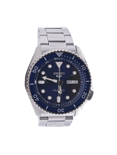 Seiko 5 Sports Automatic Blue Dial Mens Watch Srpc63j1 In Blue,silver Tone