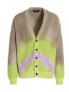 Msgm All Over Tie Dye Cotton Cardigan In Multicolor