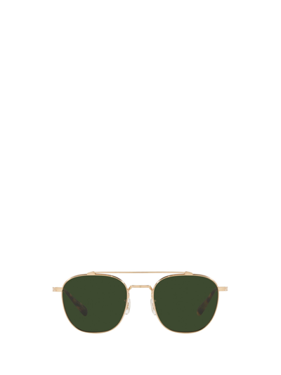 Oliver Peoples Ov1294st Brushed Gold Male Sunglasses In Green