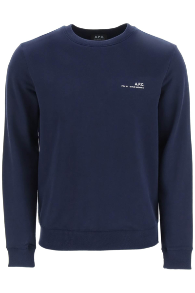 Apc A.p.c. Item 001 A.p.c. Rue Madame Sweatshirt In Blue