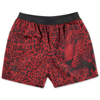 Dolce & Gabbana Leopard Print Nylon Swim Shorts In Rosso