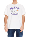 Just Don Shark Brand-print Cotton-jersey T-shirt In White