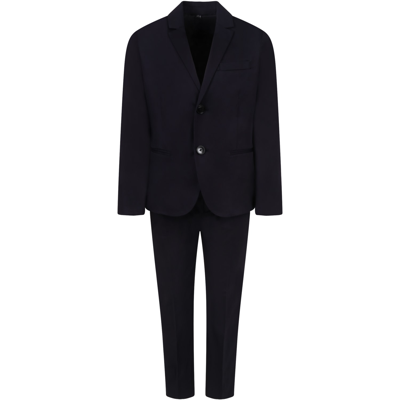 Armani Collezioni Kids' Blue Suit For Boy