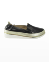 Ron White Nelleca Metallic Napa Demi-wedge Sneakers In Onyx/platino